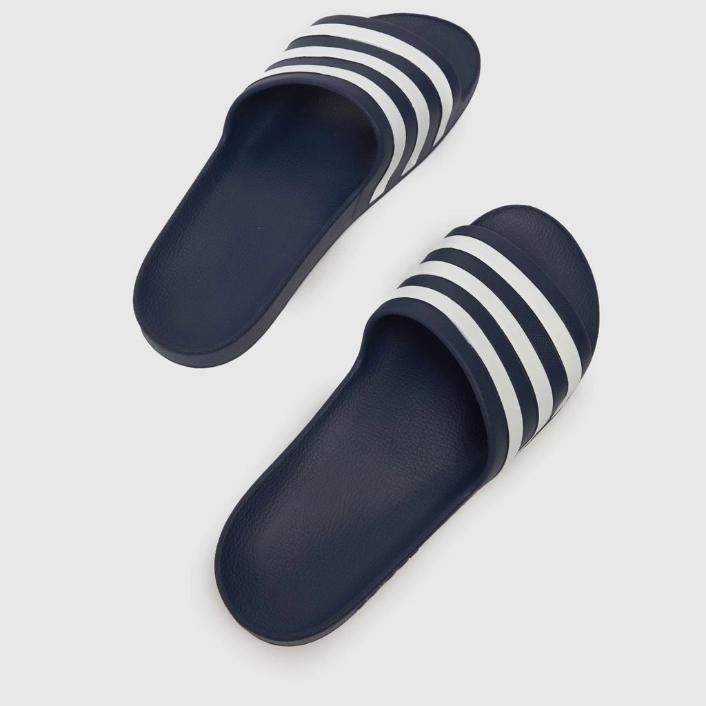 Adidas Originals Adilette Aqua Sandals In Navy,